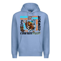 Colony Blue western cowboy wild west Premium Hoodie - texasbilliewilder