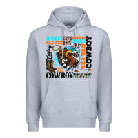 Heather Grey western cowboy wild west Premium Hoodie - texasbilliewilder