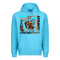 Ocean Blue western cowboy wild west Premium Hoodie - texasbilliewilder