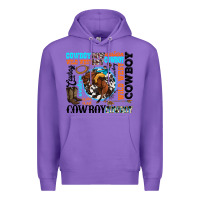 Purple western cowboy wild west Premium Hoodie - texasbilliewilder