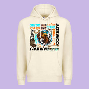 Western Cowboy Wild West Premium Hoodie Designed By Texasbilliewilder