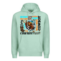 Seafoam western cowboy wild west Premium Hoodie - texasbilliewilder