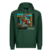 Sports Green western cowboy wild west Premium Hoodie - texasbilliewilder