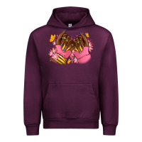Mauve Wine Pink afro nails Urban Hoodie - RanaPortraitStore