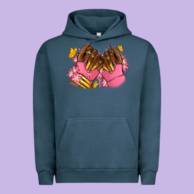 Urban Hoodie Pink afro nails