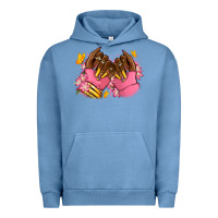 Pigment Pebble Blue Pink afro nails Urban Hoodie - RanaPortraitStore