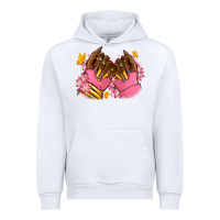 White Pink afro nails Urban Hoodie - RanaPortraitStore