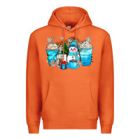 Carrot winter snowman coffee cups Premium Hoodie - Zillion Design Studio