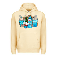 Pina Colada winter snowman coffee cups Premium Hoodie - Zillion Design Studio