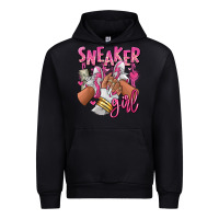 Black Pink and white sneaker girl Urban Hoodie - RanaPortraitStore