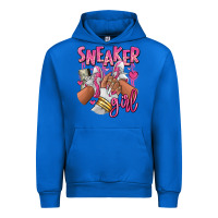 Cobalt Pink and white sneaker girl Urban Hoodie - RanaPortraitStore