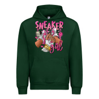 Forest Green Pink and white sneaker girl Urban Hoodie - RanaPortraitStore