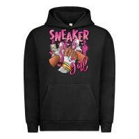 Pigment Black Pink and white sneaker girl Urban Hoodie - RanaPortraitStore