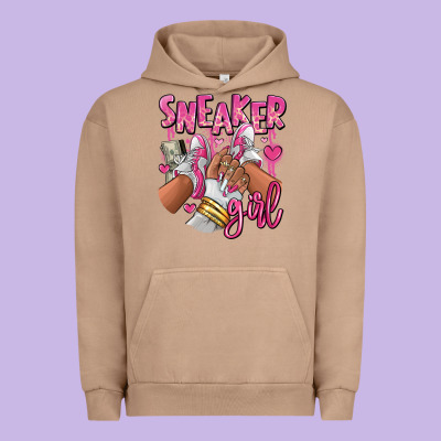 Urban Hoodie Pink and white sneaker girl