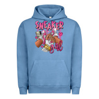 Pigment Pebble Blue Pink and white sneaker girl Urban Hoodie - RanaPortraitStore