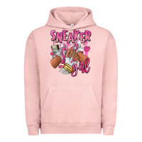 Pigment Salmon Pink and white sneaker girl Urban Hoodie - RanaPortraitStore