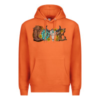 Carrot western love bull skull with gemstone and sunflowe Premium Hoodie - texasbilliewilder