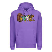Purple western love bull skull with gemstone and sunflowe Premium Hoodie - texasbilliewilder