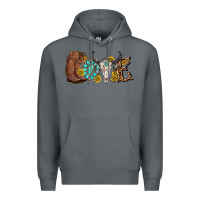 Rock western love bull skull with gemstone and sunflowe Premium Hoodie - texasbilliewilder