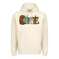 Tofu western love bull skull with gemstone and sunflowe Premium Hoodie - texasbilliewilder