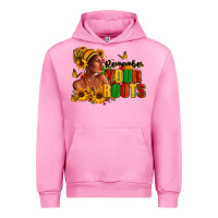 Fuchsia Pink Remember your roots Afro American Urban Hoodie - RanaPortraitStore