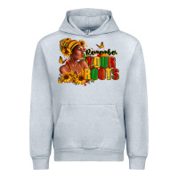 Heather Grey Remember your roots Afro American Urban Hoodie - RanaPortraitStore