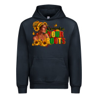 Navy Remember your roots Afro American Urban Hoodie - RanaPortraitStore