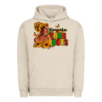 Pigment French Oak Remember your roots Afro American Urban Hoodie - RanaPortraitStore