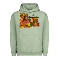 Pigment Oil Green Remember your roots Afro American Urban Hoodie - RanaPortraitStore