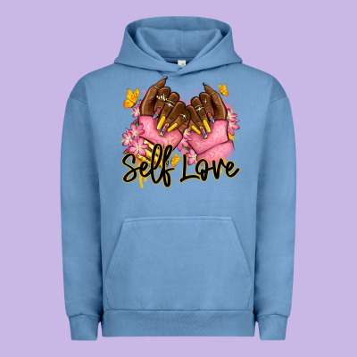 Urban Hoodie Self love pink afro nails