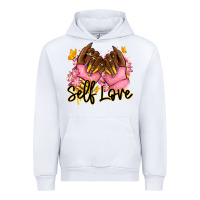 White Self love pink afro nails Urban Hoodie - RanaPortraitStore