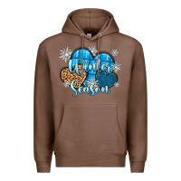 Chestnut snow hearts winter season Premium Hoodie - Zillion Design Studio