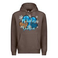 Coffee snow hearts winter season Premium Hoodie - Zillion Design Studio
