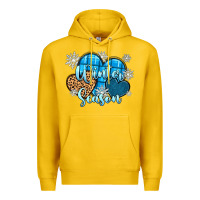 Lemon snow hearts winter season Premium Hoodie - Zillion Design Studio