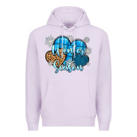 Lilac snow hearts winter season Premium Hoodie - Zillion Design Studio