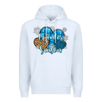 White snow hearts winter season Premium Hoodie - Zillion Design Studio