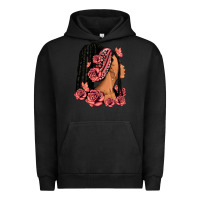 Pigment Black Pink roses afro woman Urban Hoodie - RanaPortraitStore