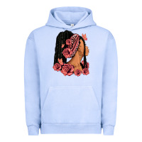 Pigment Grape Ice Pink roses afro woman Urban Hoodie - RanaPortraitStore