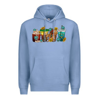 Colony Blue western rodeo coffee cup Premium Hoodie - texasbilliewilder