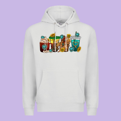 Premium Hoodie western rodeo coffee cup