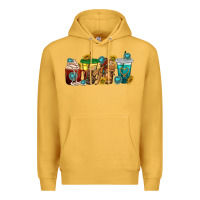 Mustard western rodeo coffee cup Premium Hoodie - texasbilliewilder