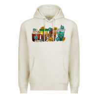 Oatmeal Heather western rodeo coffee cup Premium Hoodie - texasbilliewilder