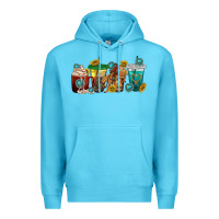 Ocean Blue western rodeo coffee cup Premium Hoodie - texasbilliewilder