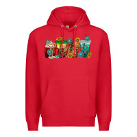 Red western rodeo coffee cup Premium Hoodie - texasbilliewilder