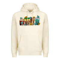 Sandshell western rodeo coffee cup Premium Hoodie - texasbilliewilder