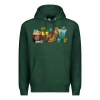 Sports Green western rodeo coffee cup Premium Hoodie - texasbilliewilder