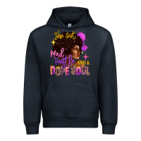 Navy She got mad hustle and a dope soul Urban Hoodie - RanaPortraitStore