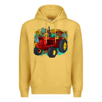 Antique Gold western tractor Premium Hoodie - texasbilliewilder