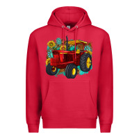 Cardinal western tractor Premium Hoodie - texasbilliewilder