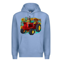 Colony Blue western tractor Premium Hoodie - texasbilliewilder